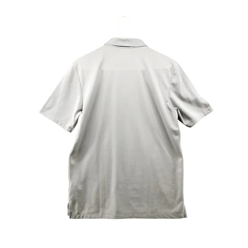 Adidas Golf Polo Shirt Mens S Light‎ Gray Short Sleeve Performance Quick Dry